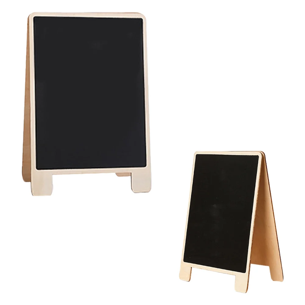 

2pcs Children'S Drawing Chalkboard Small Blackboard Signs Wooden Message Boards For Home Office Kitchen Kids Room Decor Note
