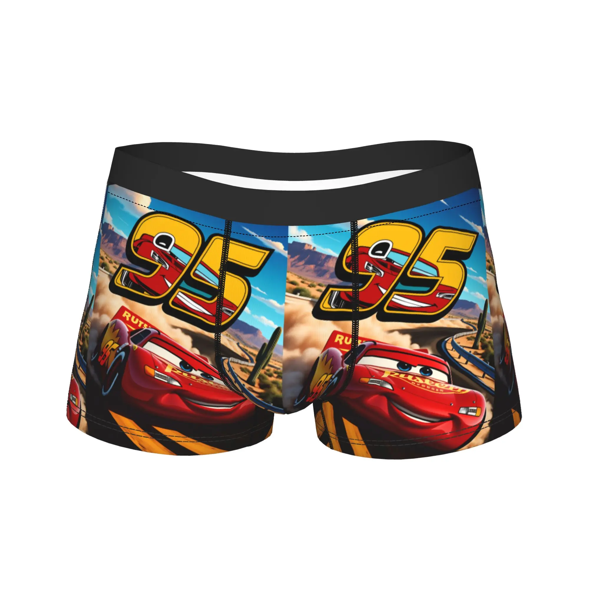 

Lightning McQueen Desert Drift 95 Underwear Men Shorts Briefs Comfortable Boxershorts High Quality Printed Large Size Underpants