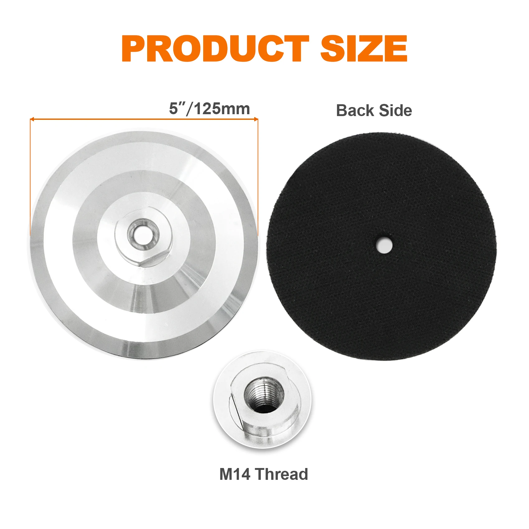 BRSCHNITT Aluminium-Substratverbindungen für Polierpads Aluminium-basierte Kupplung M14 3/4/5 Zoll Polierpad – Detail 6