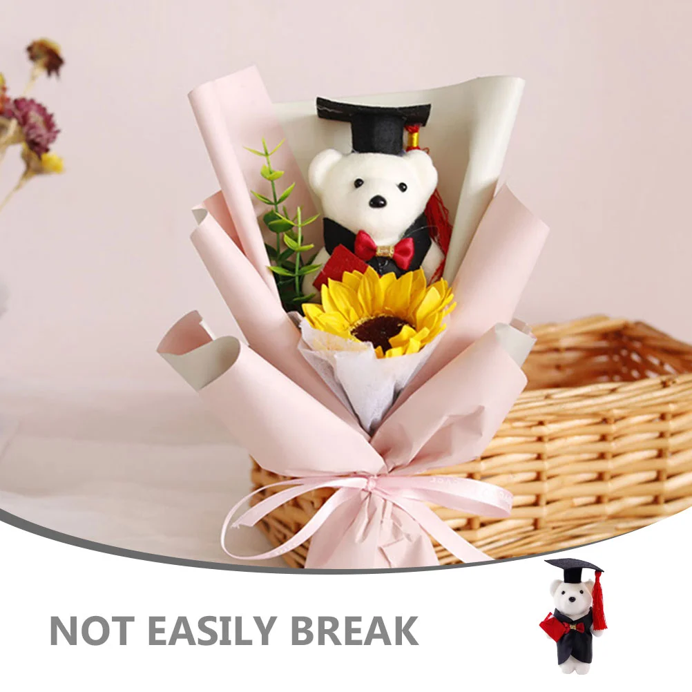 Soft Stuffed Bear Toy Toys Flower Bouquet Accessories Cartoon Plush Bears Cloth Small