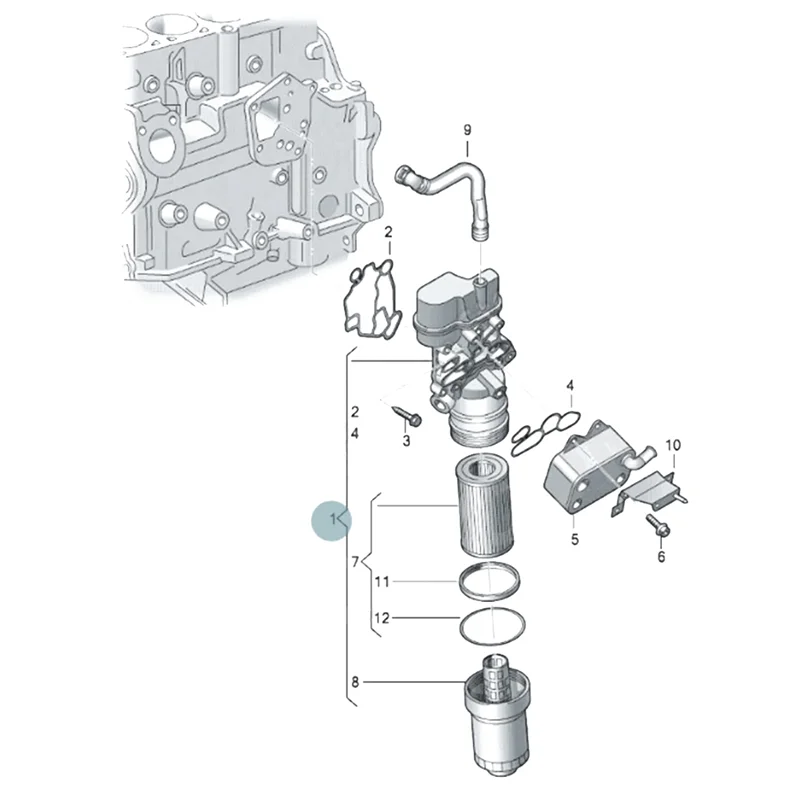 BB-06F115397E Aluminium Engine Oil Filter Housing For VW Eos,Golf Passat B6 Jetta III Polo Sci 06F115397F 06F115397H Accessories