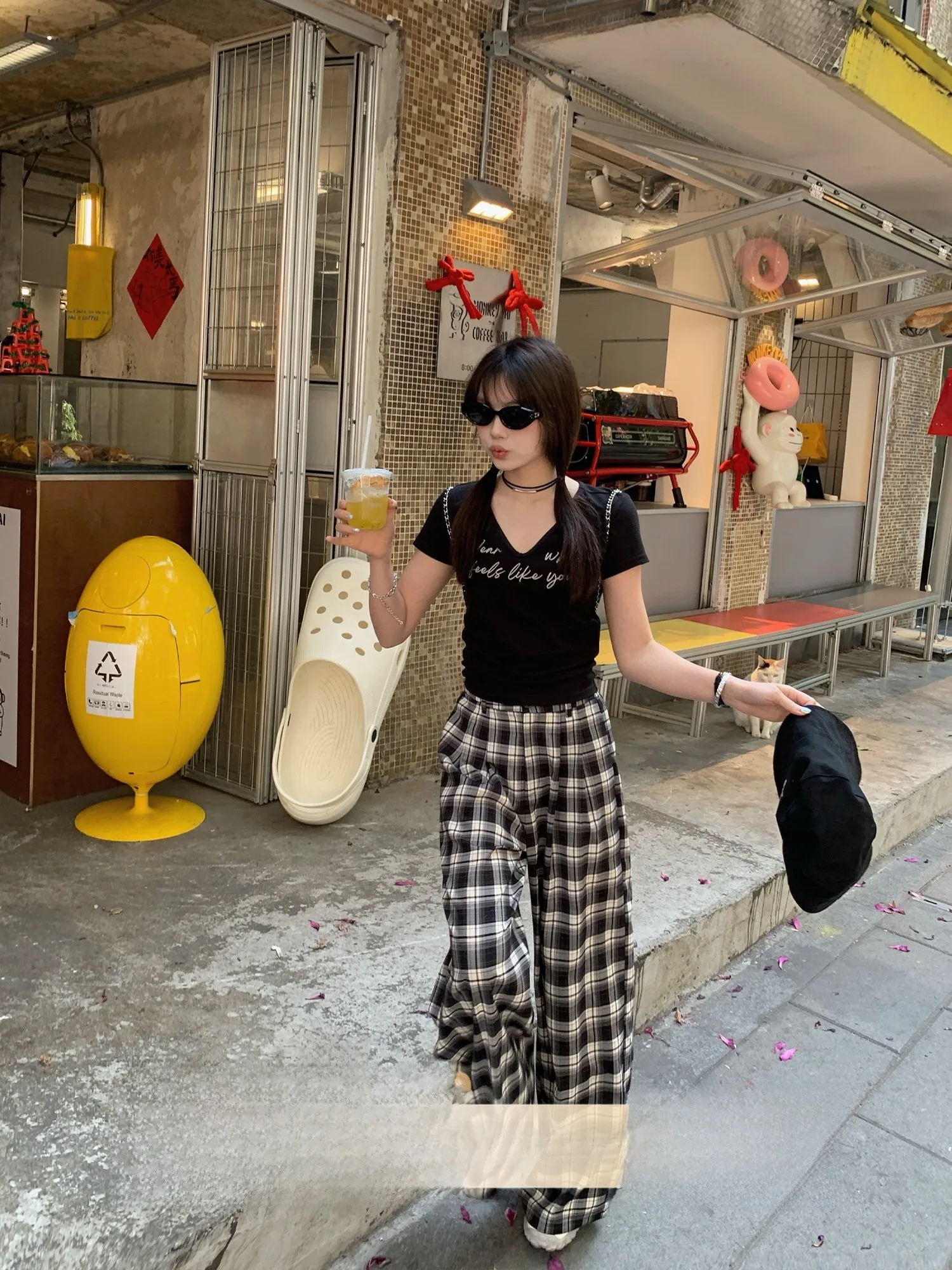 

Tall Illusional Casual Pants Women's Design Spring New Sle Versatile High Waist Wide Leg Pants Comfortable Leisure Trousers