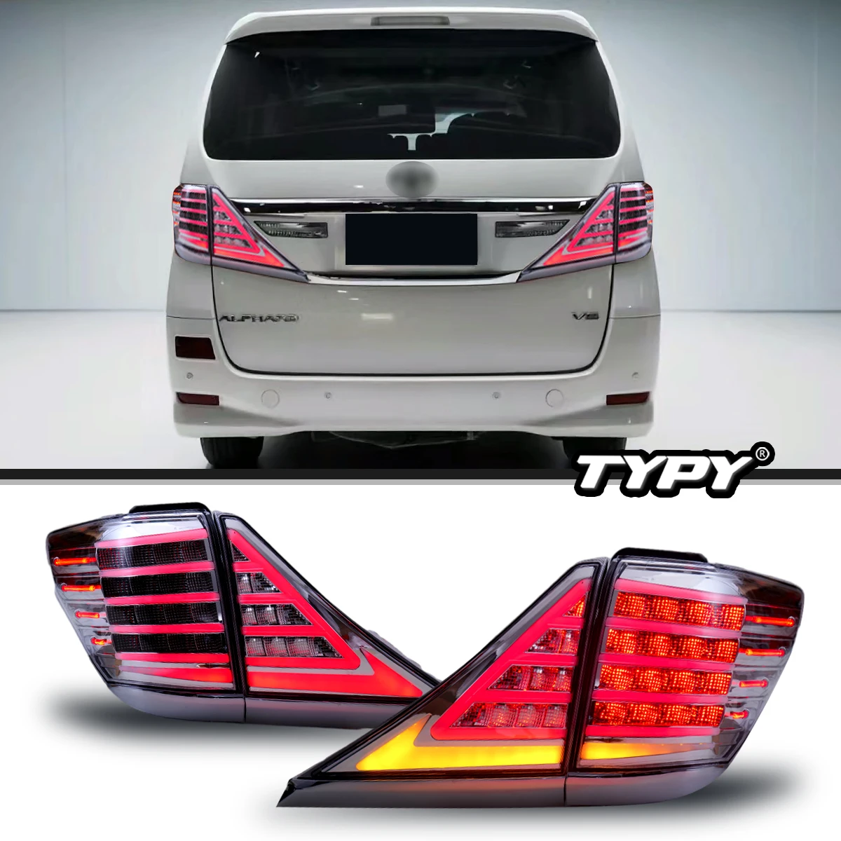 

LED Taillights Vellfire 2007-2013 Gen 2th Tail Lamps Rear Sequential Indicartor Running Signal Tail Lights For Toyota Alphard