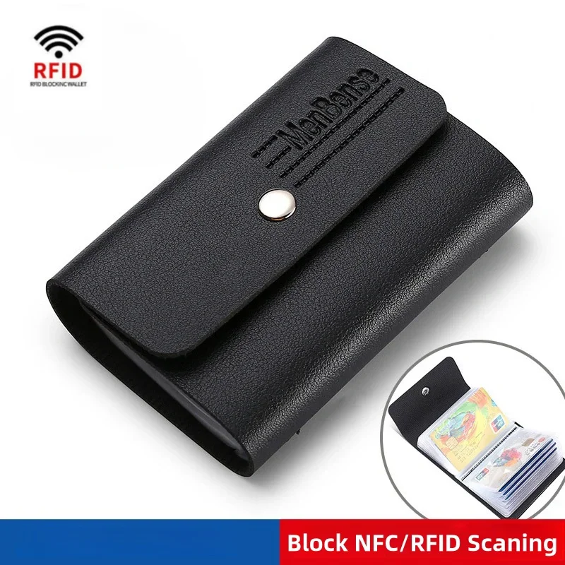 New Capacity Anti-demagnetization Anti Thief Rfid Credit for Men and Women Multi-card Slot Business Card Holder Card Wallet