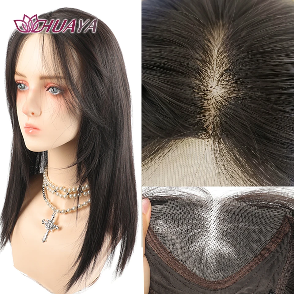 Synthetic Hair Toppers Women Topper Hair Clip Natural Hair Wig Natural Simulation For Women Lace Base Clip In Hair Extension