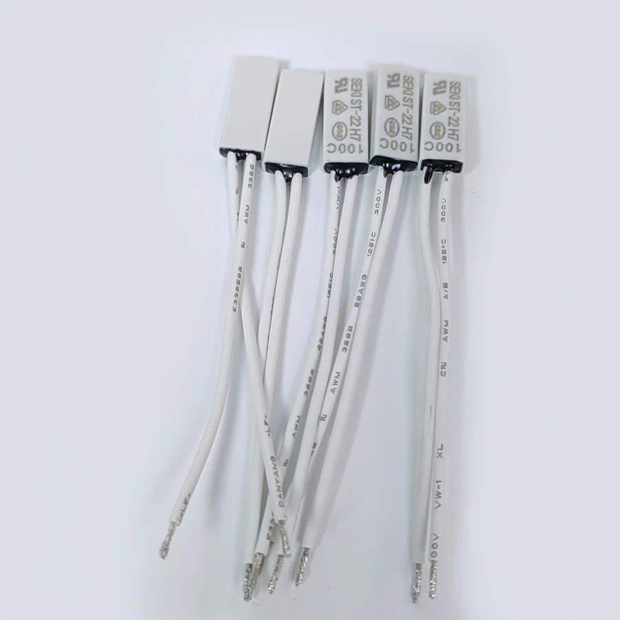 10PCS/Lot ST-22 Temperature Switch Thermostat Sensor 5A/250V Normally Closed 50/55/60/65/70/75/80/85/90/95/100 Degree