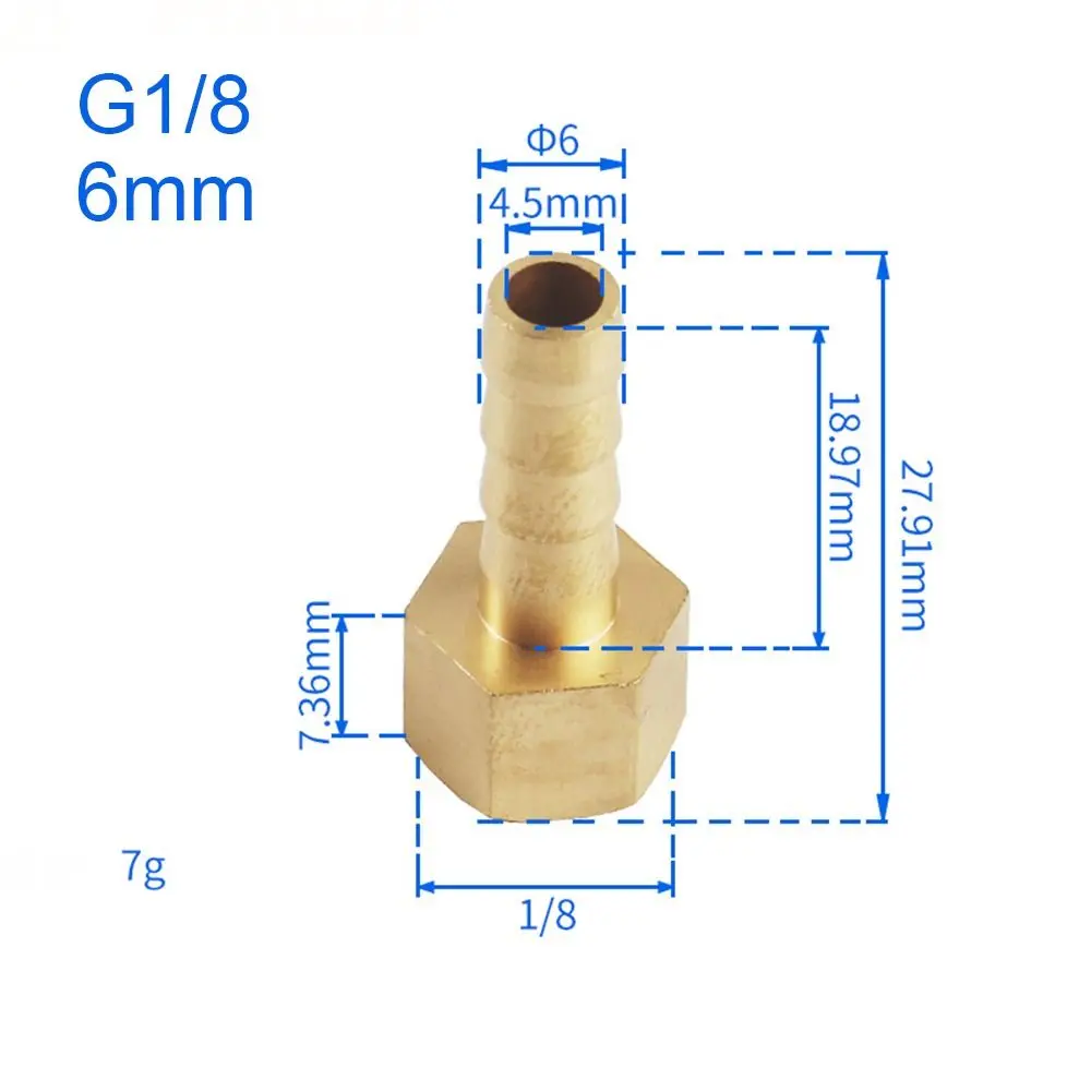 

Durable Pipe Fitting PCF Pipe Joint Tube Brass Hose Barb FeMale Thread OD 6-8mm Coupler Connector Adapter PU PE Tube