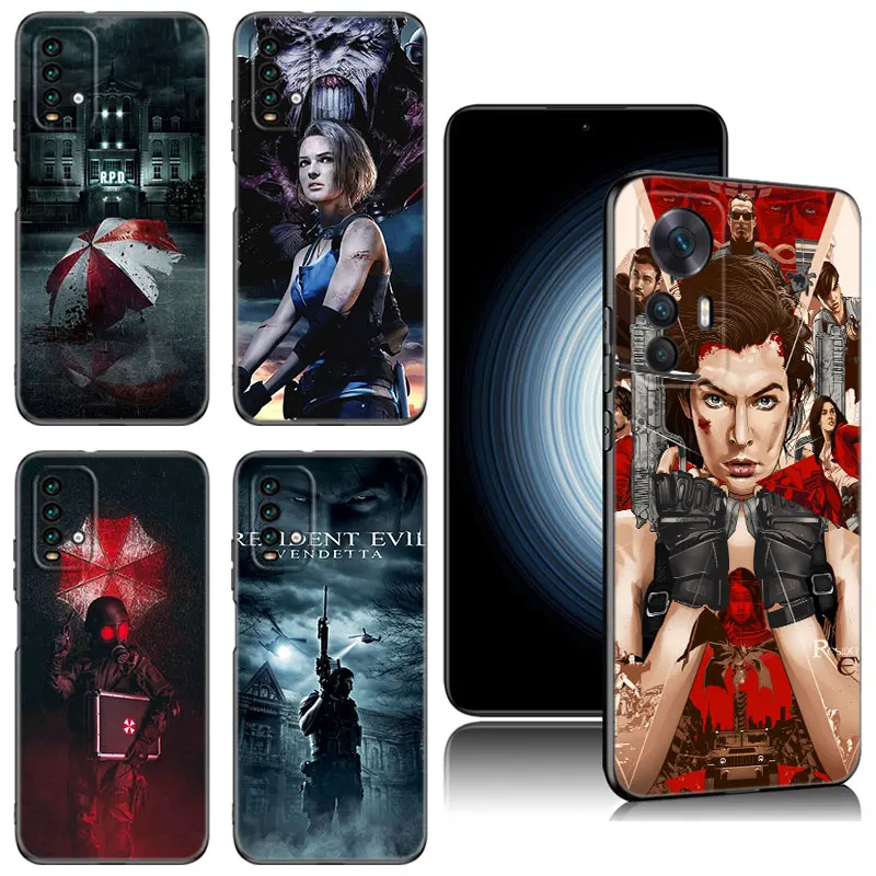 R-Resident-Game-E-Evil Case For Xiaomi Redmi K40 K50 Gaming Note 6 7 K20 K60 Pro 7A 8A 9A 9C 9i 9T 10A 10C 12C A1 A2 Plus  Cover