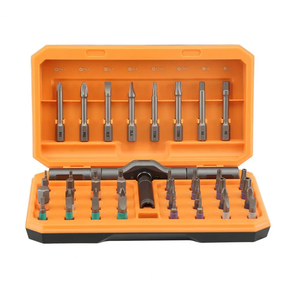 Ratcheting Screwdriver Forward Reverse Locking Modes Screwdriver High Hardness Magnetic Screwdriver Set with for Precision