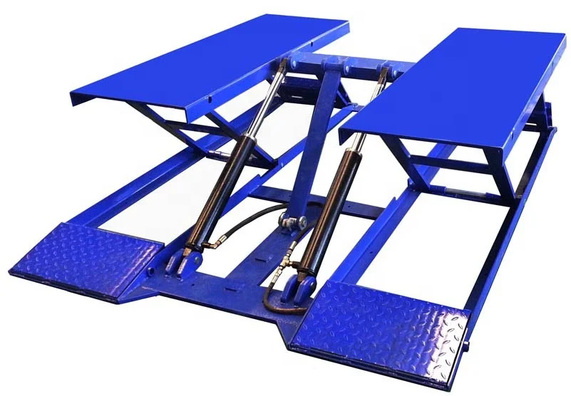 Low Rise Double Cylinder Hydraulic Scissor Car Lift 4500kg Quick Jack Mini 580mm Max Height 30sec Fast Lifting CE Certified