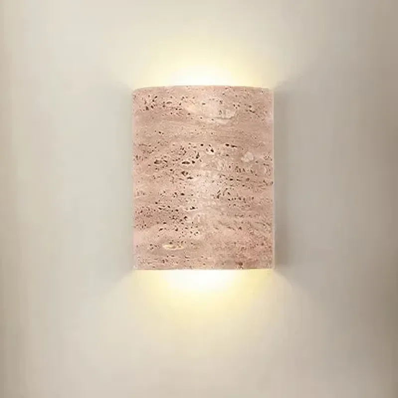 Creative Curved Travertine Wall Lamp for Home Lighting Suitable for Bedroom Living Room Hotel Stairs and Corridor