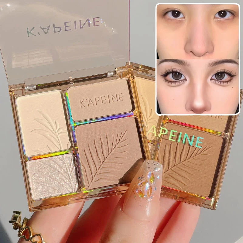 Highlighter Contour Makeup Palette Facial Bronzer Korea Illuminator Cosmetic 3D Nose Contouring Shadow Face Beauty Powder Makeup