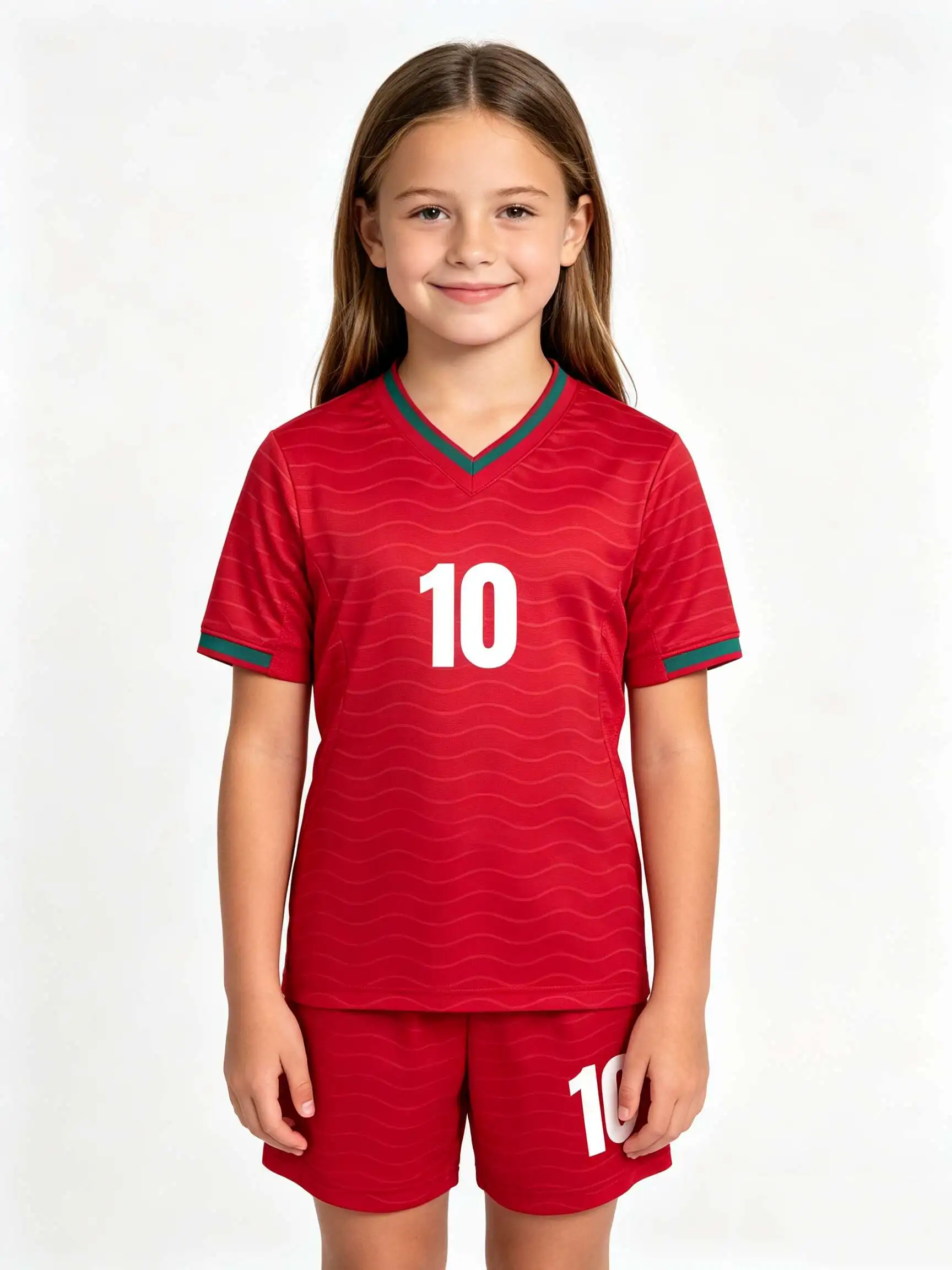 New 26/27 Unisex Blank Soccer 2‑Piece Set, Kids Adults Parent‑Child Kit, Custom No. 10 for School Outdoor Team Sports