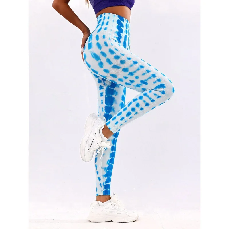 New 3D Print Tie Dye Sports Pants Women Seamless Leggings High Waist Fitness Push Up Leggings Gym Clothing Workout Tights