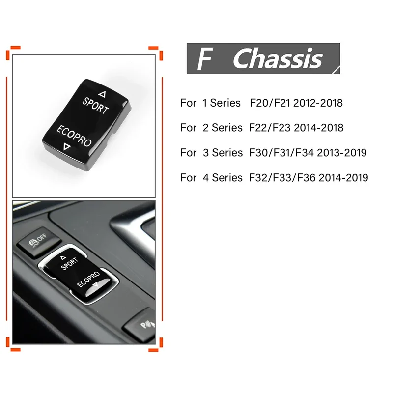 Center Console Sport Eco Drive Mode Switch PDC DSC Off ABS Red Black Button For BMW F20 F22 F30 F31 F34 F32 F33 F36 3GT - Image 5