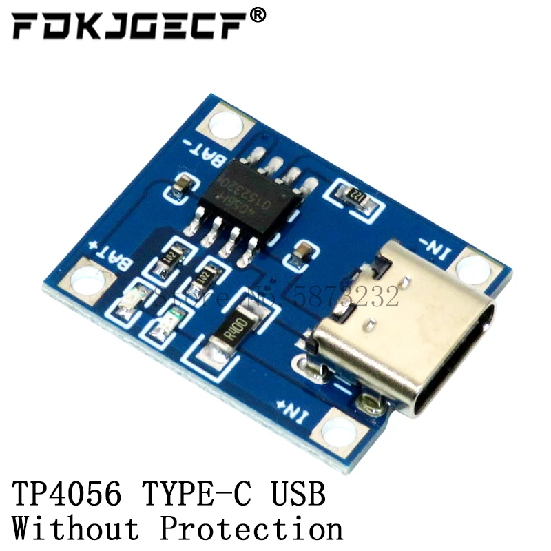 TP4056 With Protection Dual Functions 5V 1A Mini Micro TYPE-C USB 18650 Lithium Battery Charging Board Charger Module 1A Li-ion