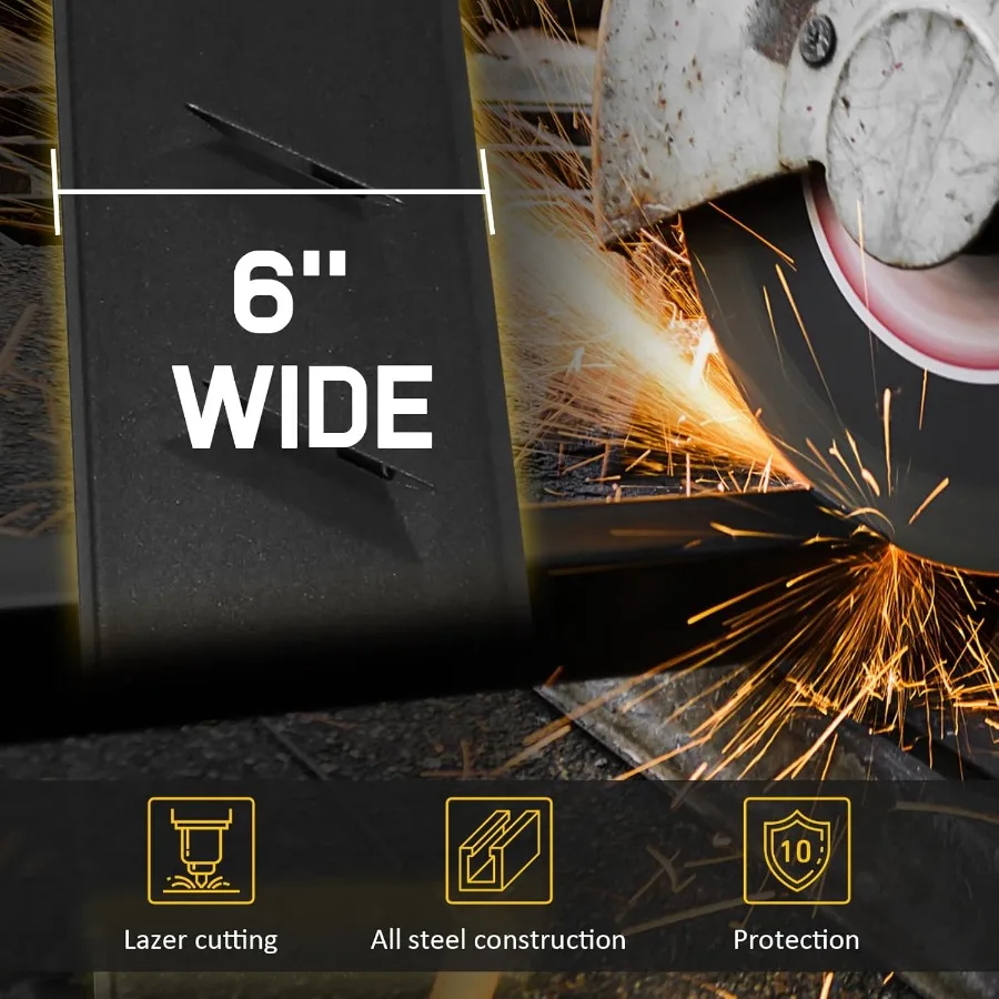 لوحات تشغيل سوداء مقاس 6 بوصات مناسبة مخصصة لـ 20192025 Dodge Ram 1500 Crew Cab خطوات جانبية شديدة التحمل مع لوحة هزاز متطابقة للجسم #6