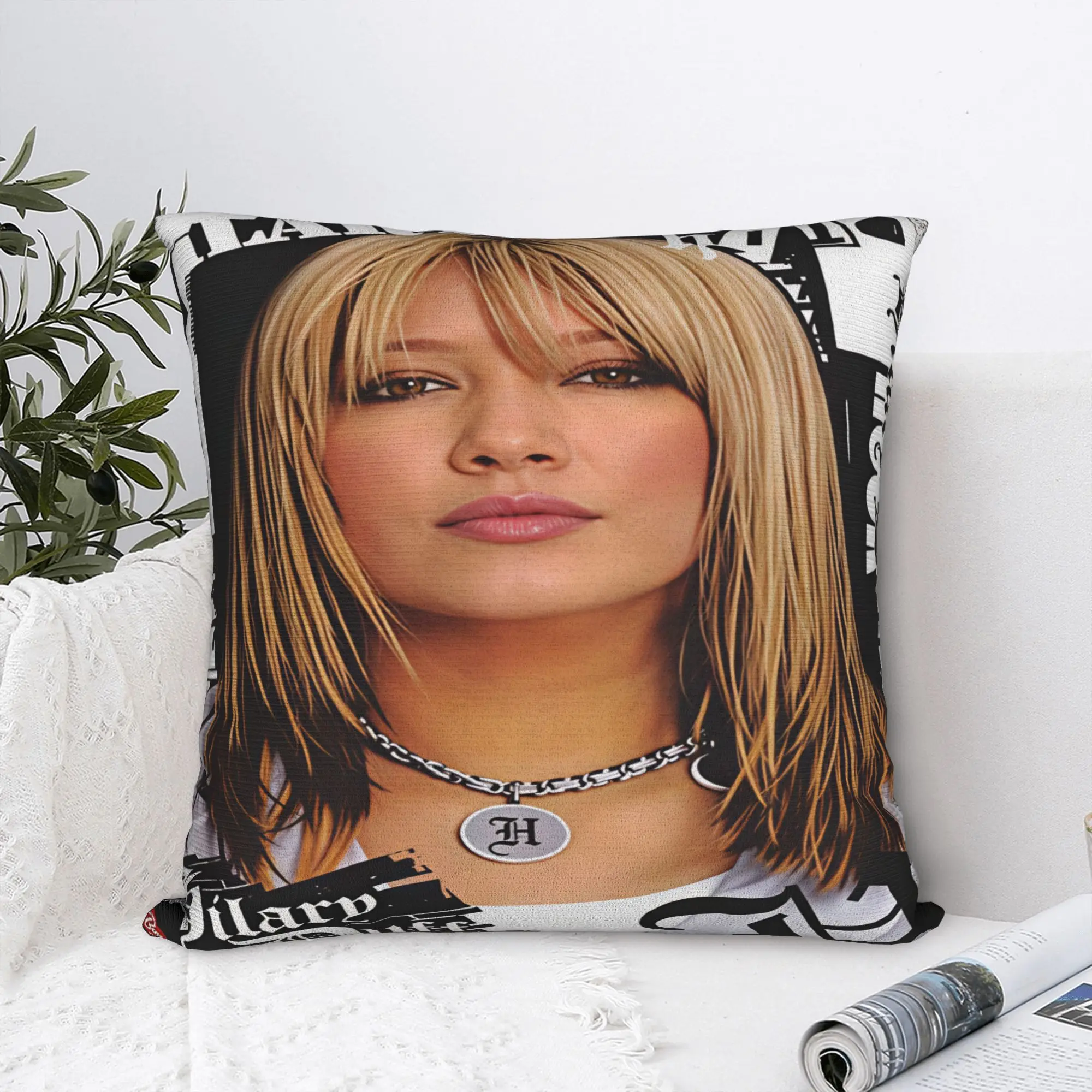 Hilary Duff Lizzie McGuire Pillow Case  Kawaii Pillow Cover Comfy Pillowcases For Office Car Home Decor