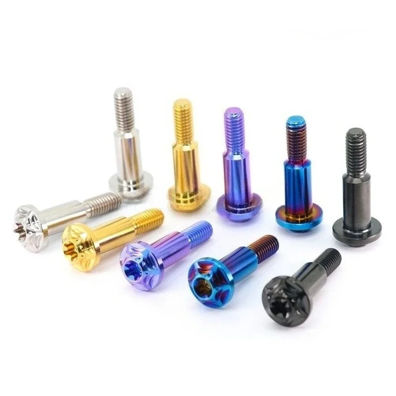 1pcs M6x30mm TC4 Titanium Alloy Motorcycle Brake/Clutch Handle Fixing Screw Motorbike Brake Lever Handle Link Pull Rod Bolt