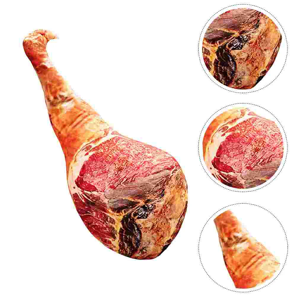 Simulated Ham Pillow Food Stuffed Prank Throw The Gift Bacon Bolster Creative Toys Artificial