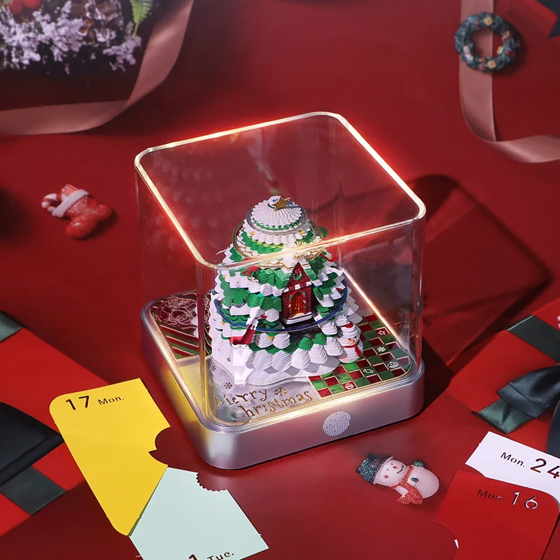 

Notepad Cube Diy Paper Craft Christmas Tree With Calendar Gift Set Magic Notes Custom 3D Memo Pad for Dropshipping