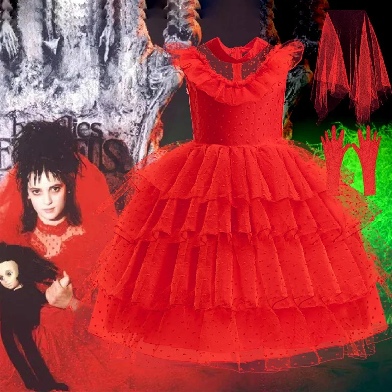 

Хэллоуин Bug Juice свадебный костюм для косплея для девочек на день рождения красная подарочная юбка детская одежда полиэфирная ткань
