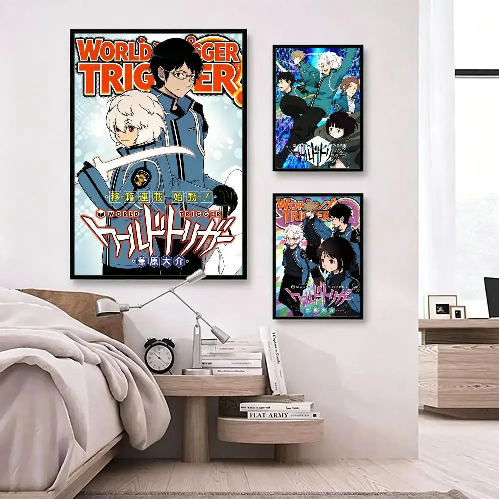 anime World Trigger Poster Poster HD Waterproof Self-adhesive Art Print Wall Decor for Bedroom Living Room Gift