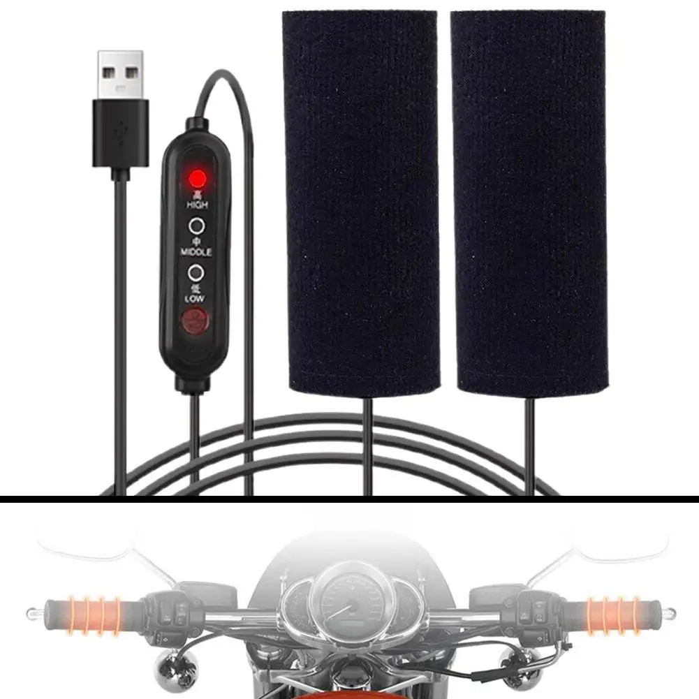 دراجة نارية ساخنة قبضة يغطي USB بالطاقة 3-العتاد التحكم في درجة الحرارة عصا على التدفئة السريعة لركوب الشتاء المقود Acce Z9W7 #4