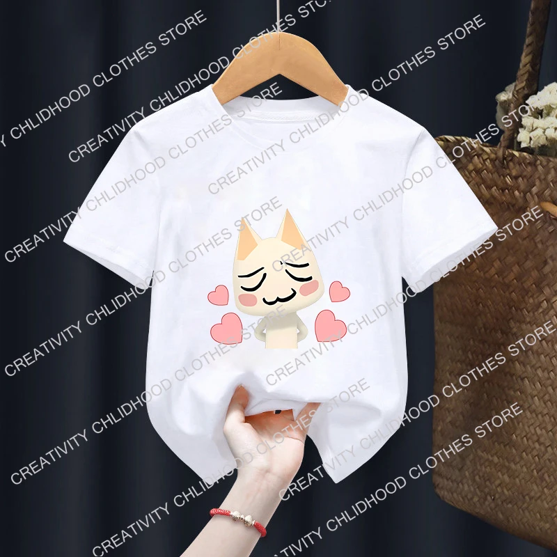 Inoue Toro dzieci T-shirt Kawaii kot T shirty dla dziewczynek ubrania bajki Casual moda dziecko chłopiec z krótkim rękawem najlepszy Streetwear