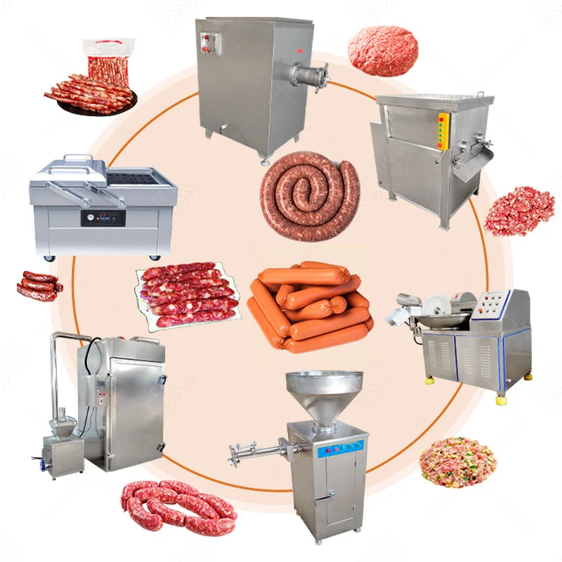 Customized Sausage Production Line Salami Sausage Make Machine Pneumatic Sausage Filler and Twister