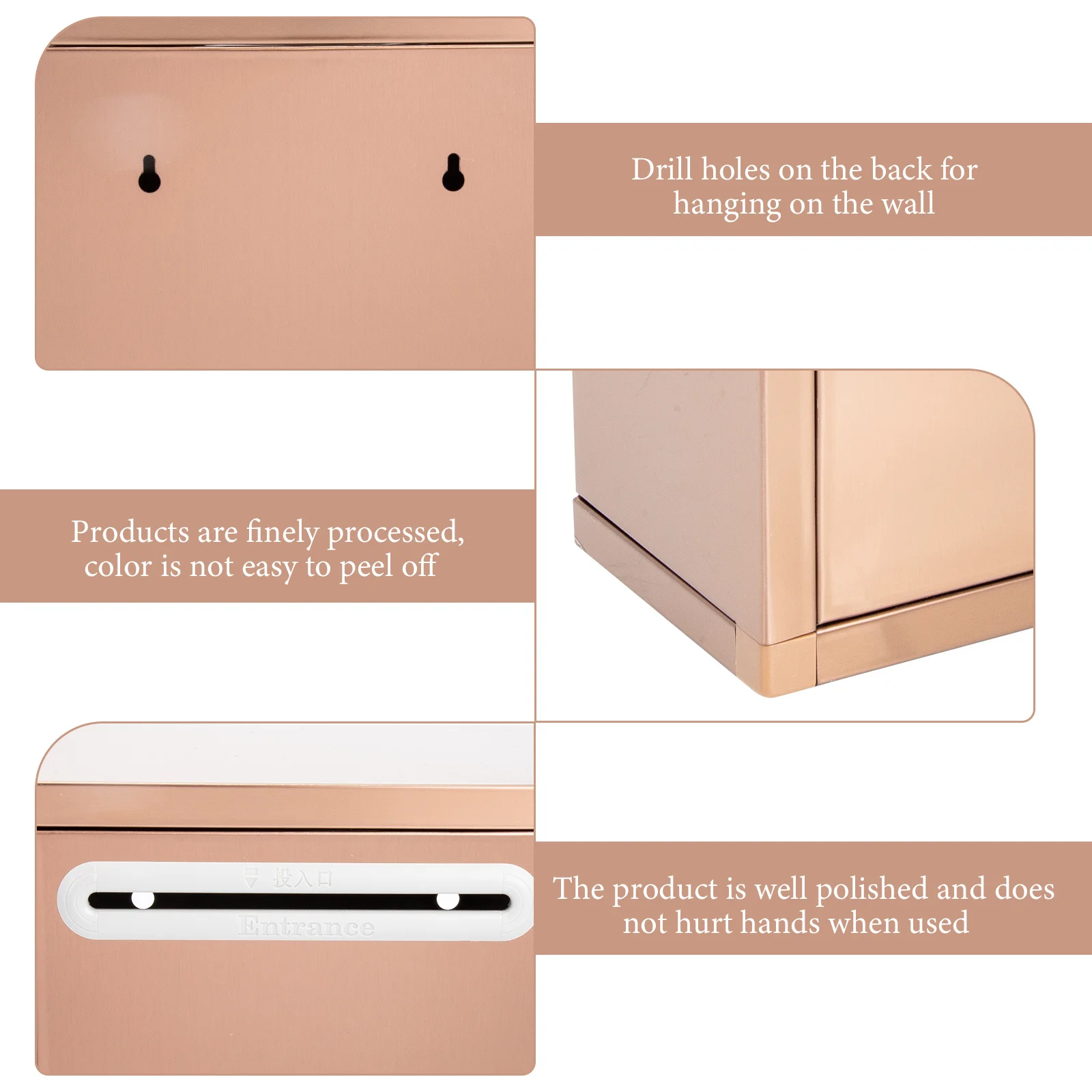 

Письменный ящик из нержавеющей стали, настенный металлический почтовый ящик для офиса, фабрики, школы, запираемый водонепроницаемый контейнер для предложений