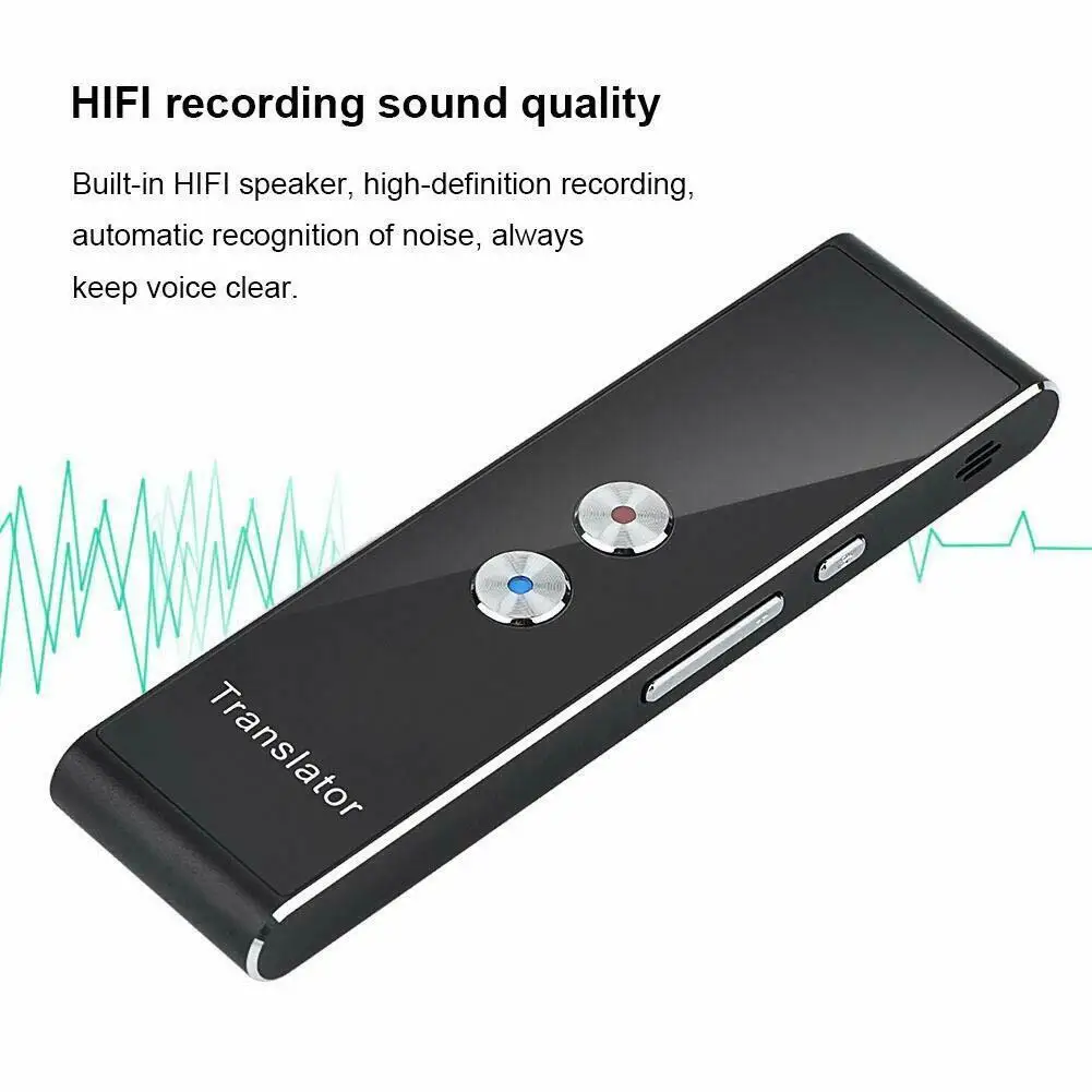 Smart Voice Translator Instant High Recognition Ability Accurate 40 Languages Translation Lightweight Long-time Use 2-way