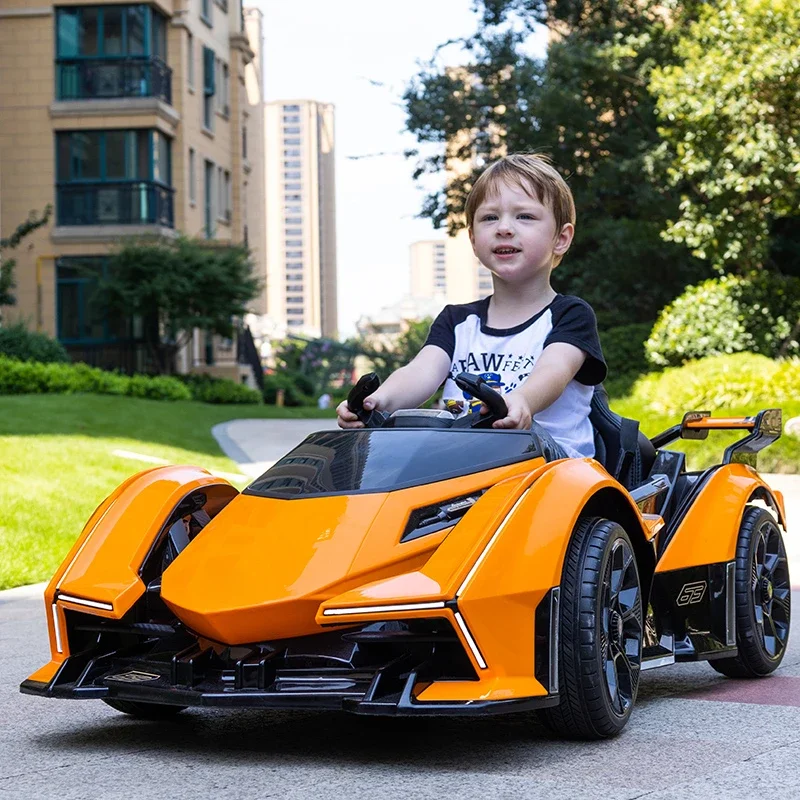 Voiture électrique à quatre roues pour enfants, jouet télécommandé pour bébé, peut s'asseoir pour hommes, femmes et enfants