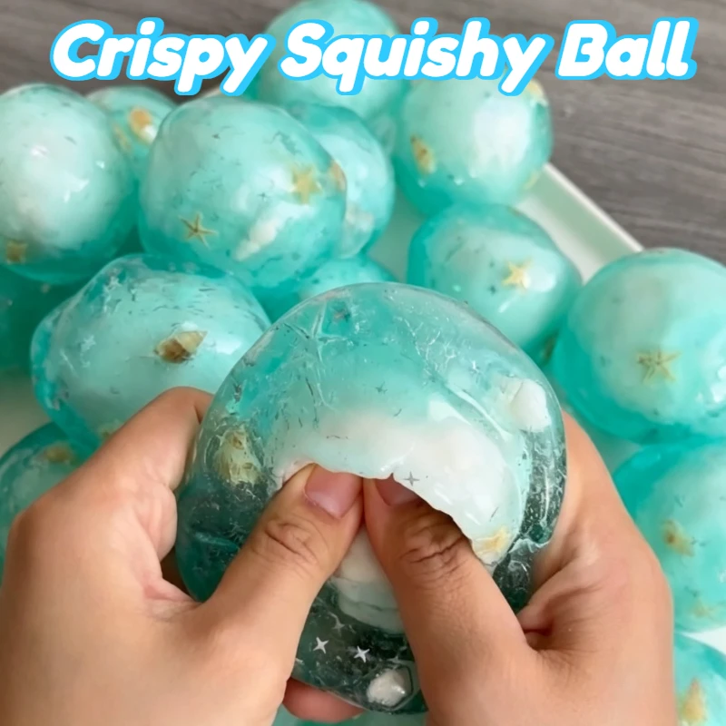 Crunchy Squishy Ball Crispy Cracking Wax Shatter Stress Ball ASMR Satisfying Pop Sound Anti Stress Relief Fidget Toys for Adults image 3
