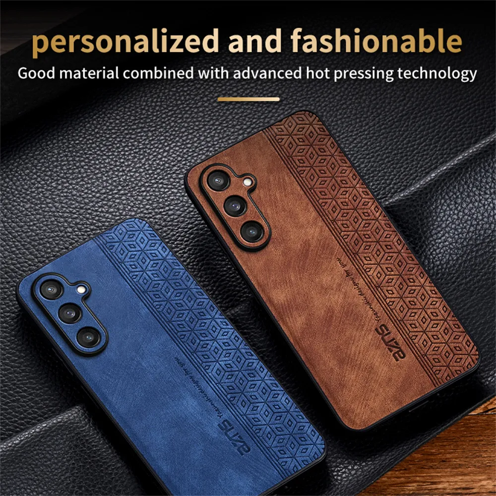 For Samsung Galaxy S24 Plus Back Cover Skin Feel Shockproof Leather Phone Case For Galaxy S24 Plus Coque Capa Bumper ケース