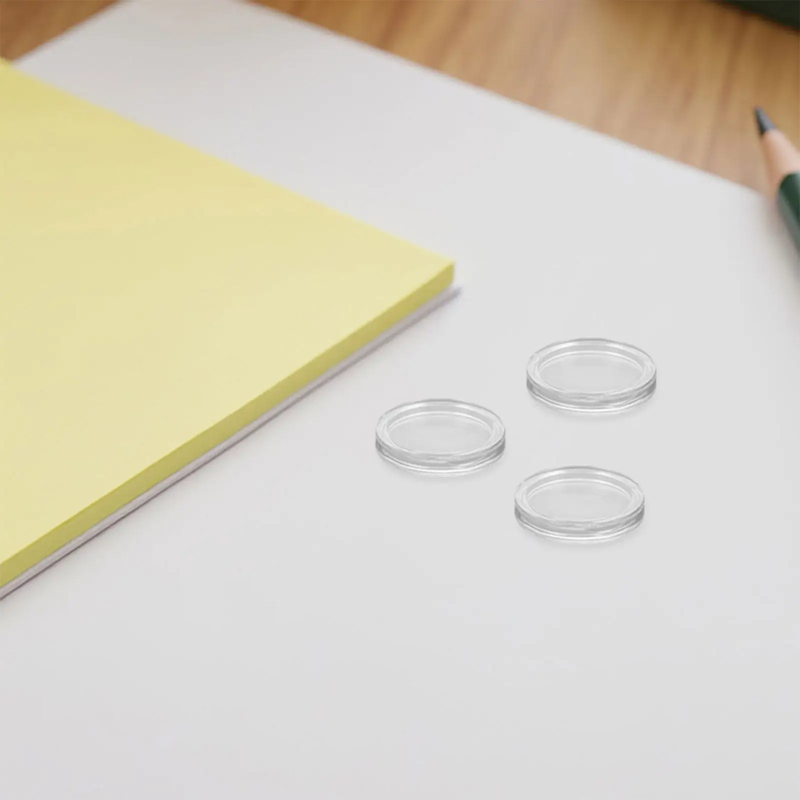 100Pcs Clear Acrylic Coin Capsules Protector Capsule Holder for Commemorative Coins Collecting Case