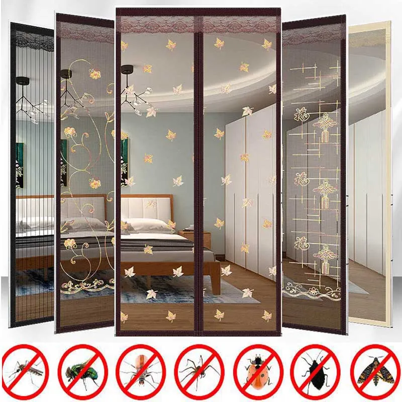 

Anti Mosquito Magnetic Door Screen Mosquito Curtain Fly Insect Automatic Closing Invisible Mesh For Kitchen Indoor Living Room