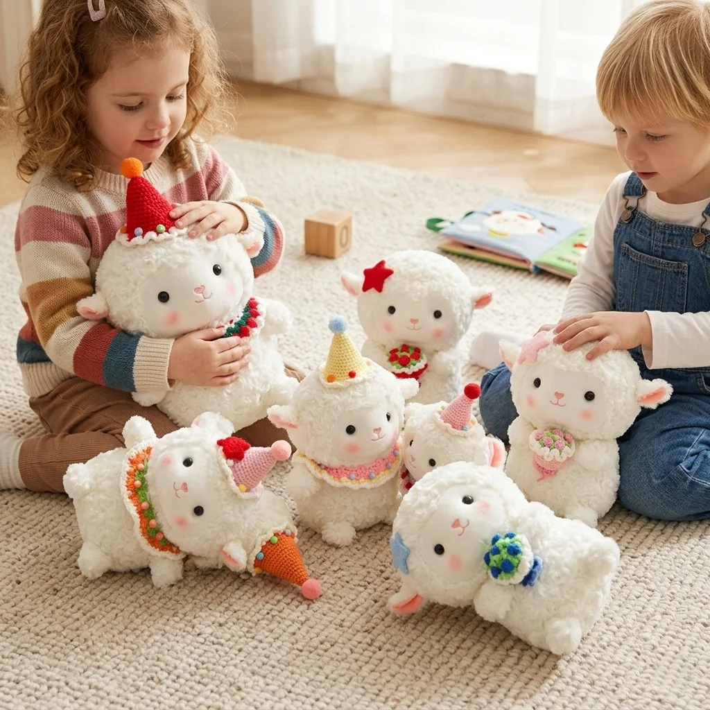 Sheep Plush Toys Adorably Lamb Stuffed Doll Squishy Room Decor Toys Kawaii Kids Accompany Sleep Toy Exquisite Birthday Gifts