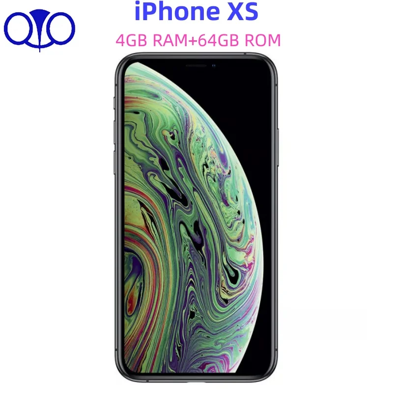 Smartphone iPhone XS d'origine, téléphone portable, 4 Go de RAM, 64 Go de ROM, processeur Hexa Core, écran 5.8 pouces, système iOS