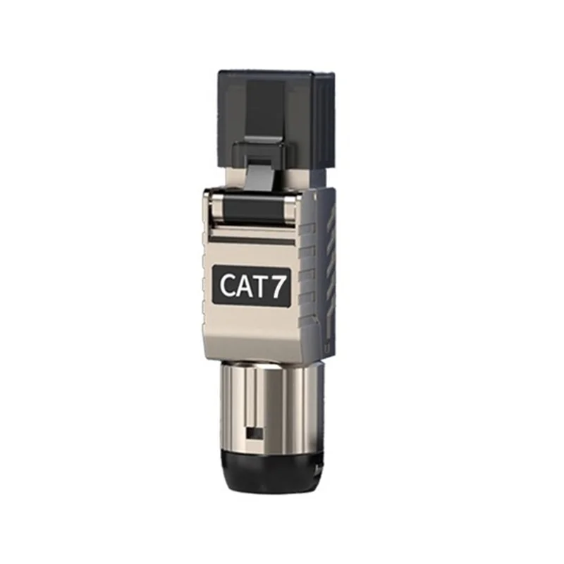 Стильные-1 шт. RJ45 Cat7 Ethernet-кабельные разъемы RJ45 Металлический инструмент без простого подключения 2000 МГц 40G LAN-кабель 22AWG - 24AWG