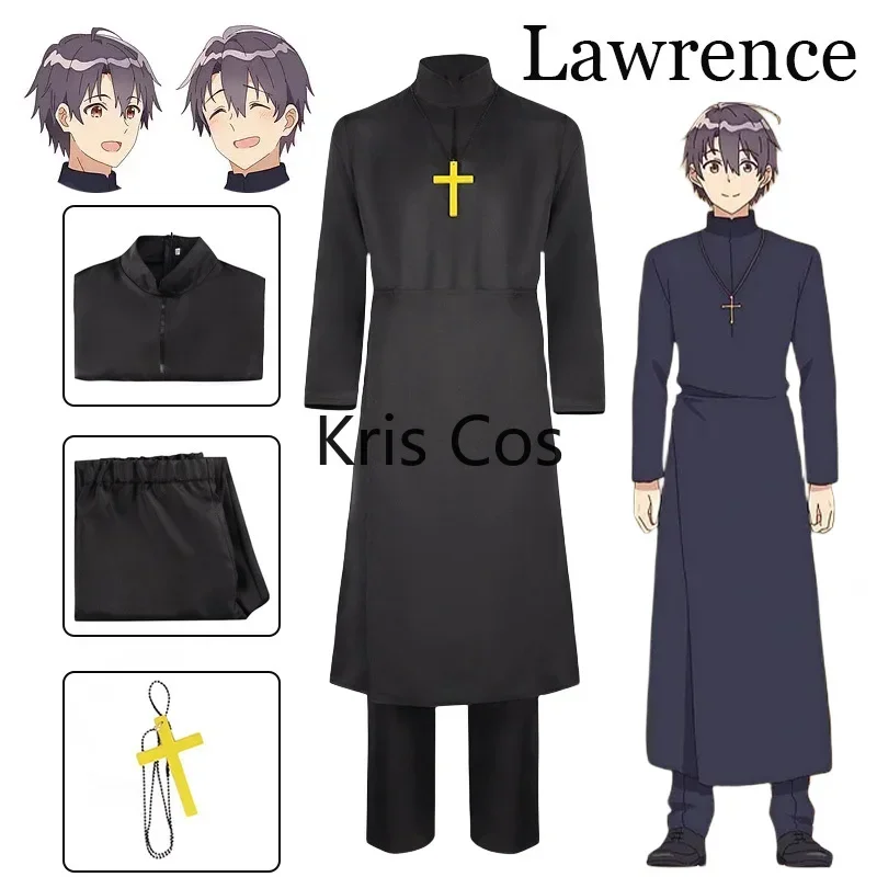 

FC6Lawrence Cosplay Anime White Saint and Black Priest Cosplay Costume Shiro Seijo To Kuro Bokushi Halloween Uniform for Ad@FC8！