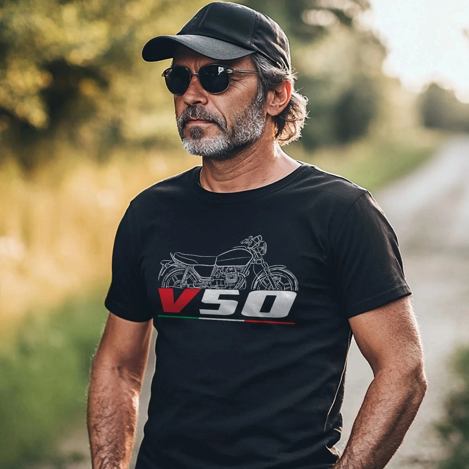

2025 Summer Cotton Round Neck Short Sleeves for Men Women for Moto Guzzi V50 Fans – Moto Animals Illustration T-shirt