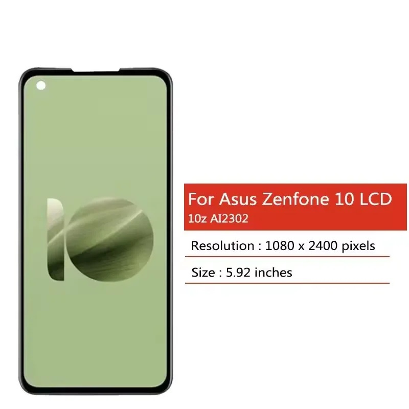 Tested 5.92'' LCD AMOLED For Asus Zenfone 10 10Z AI2302 lcd Display Touch Screen Digitizer Assembly For Zenfone10 10z Display