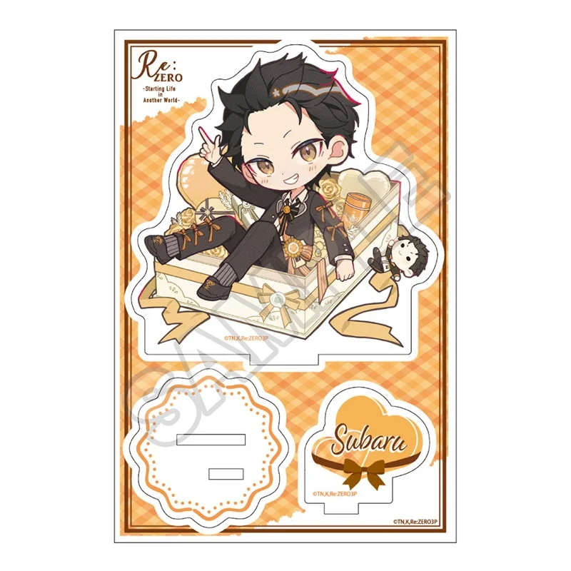 Re:ZERO‑Starting Life in Another World 10CM Cute Chibi Anime Acrylic Stand Figure Desk Decoration for Collectible Toy Keychain
