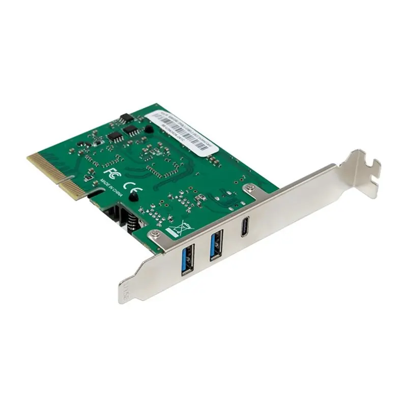 【Price Drop !!】Pcie X4 To 2-Port USB 3.2+ Type-C Expansion Card USB 3.2 20Gbps Adapter For Desktop Pcie PCI-E 3.0 X4 ASM3242 Chi
