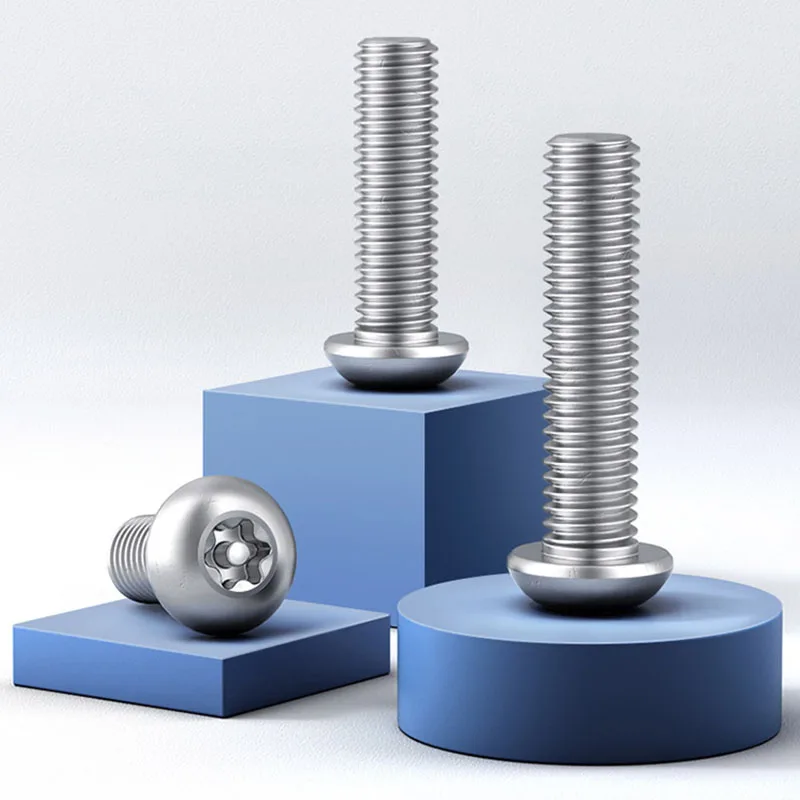 M1.4 M1.6 M2 M2.5 M3 M4 M5 M6 M8 M10 M12 304 Lobo in acciaio inossidabile Torx Vite a testa cilindrica Bullone rotondo Lunghezza = 3-100 mm