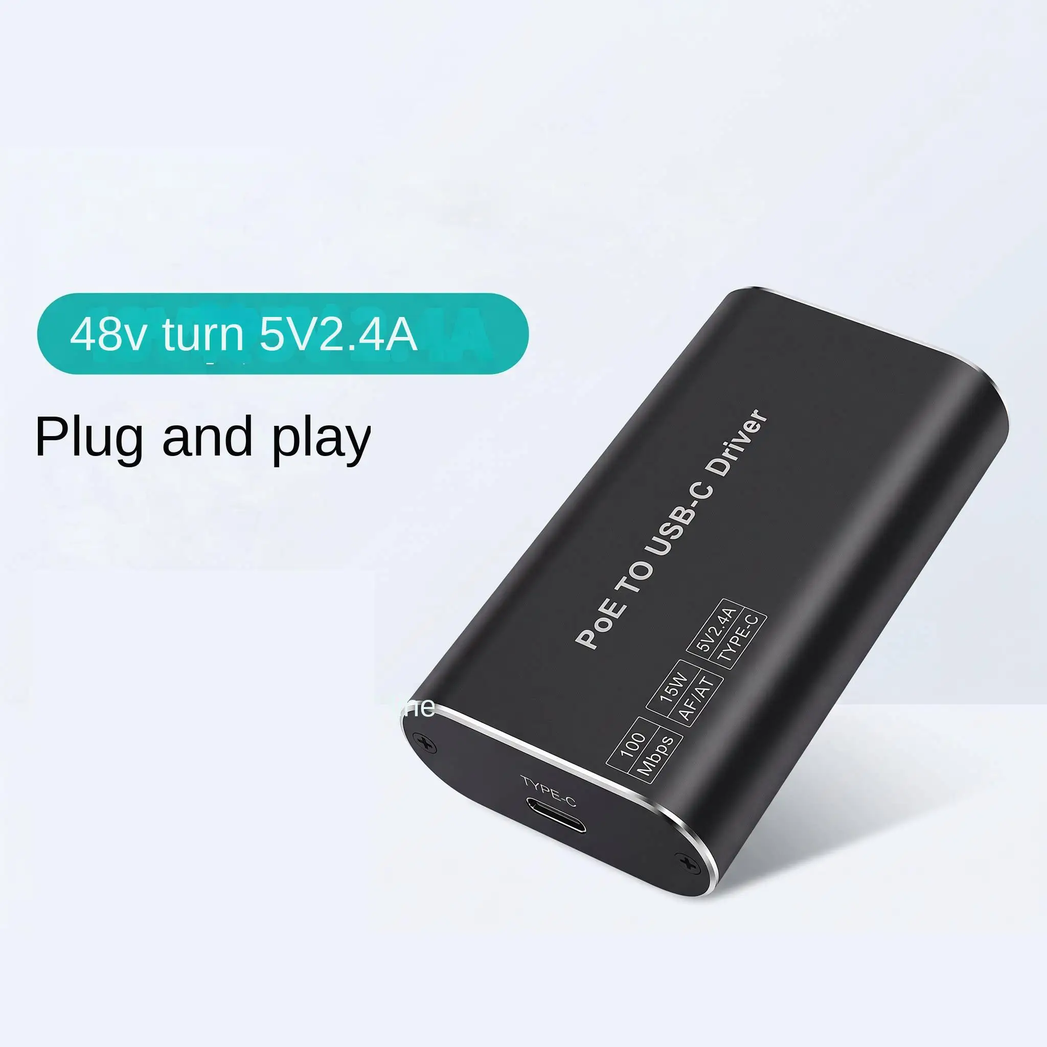 POE to Type C Lightning POE Ethernet Card, Support Charging & Network at the Same Time for Live Streaming Phone & Tablet Commerc