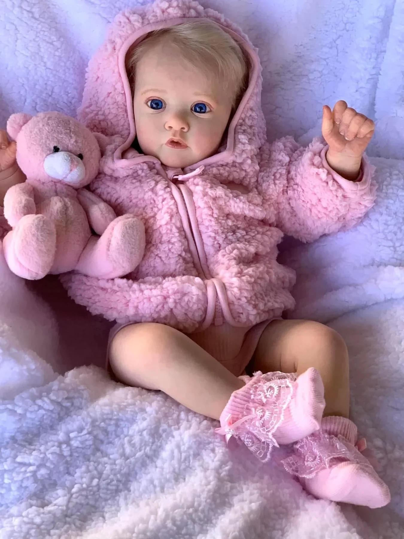 

NPK 24Inch Reborn Baby Doll Ayana Toddler Newborn Doll Princess Girl Lifelike Soft Touch 3D Skin Art Doll with Hand Root Hair