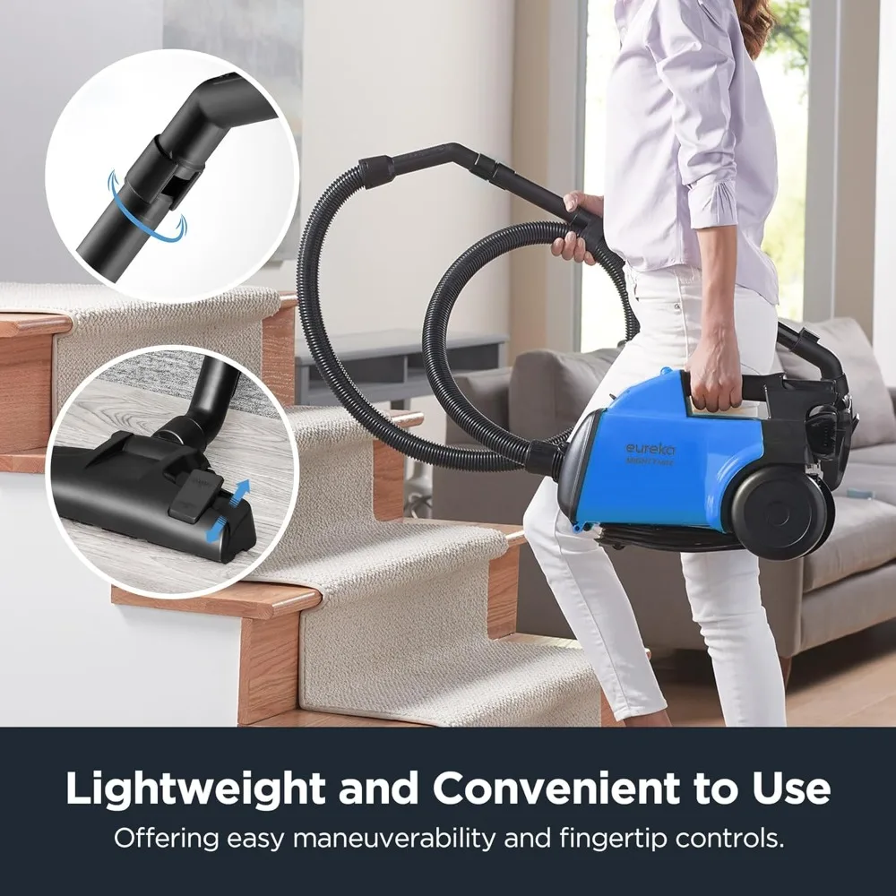 

Bagged Canister Vacuum Cleaner, 3670H w/ 2bags, 3670h-blue