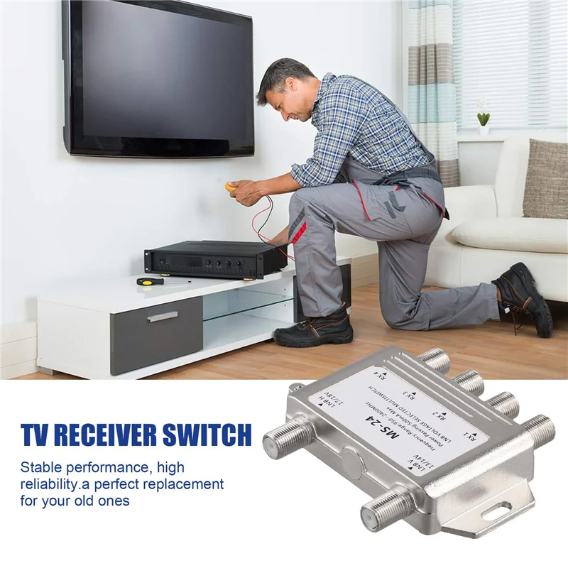 CJSD-2X 2 في 4 خارج Diseqc 4X2 التبديل إشارة الأقمار الصناعية Multiswitch LNB الجهد المحدد 950-24000Mhz لاستقبال التلفزيون